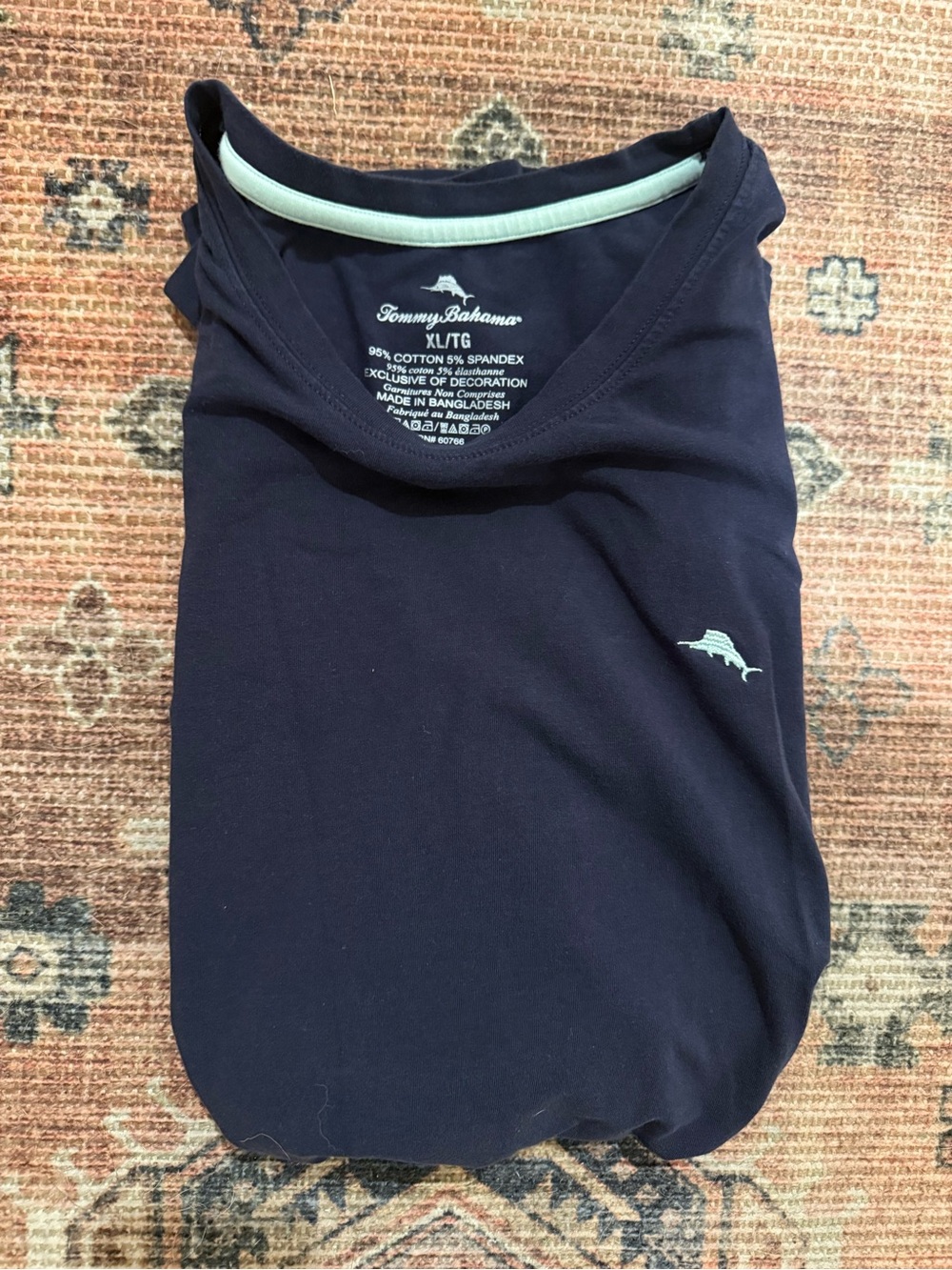 Tommy Bahama Mens Navy T-Shirt XL Marlin Logo
